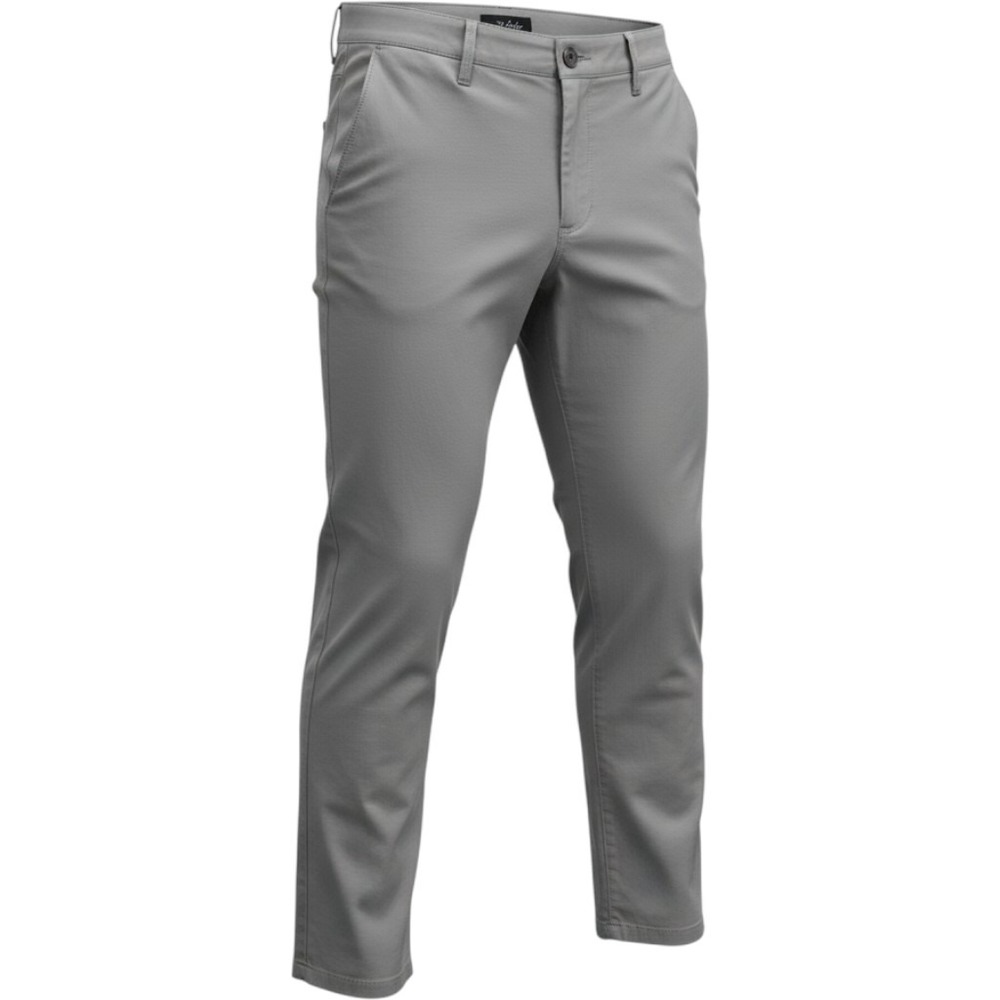 34 Heritage Verona Slim Mid Rise Chinos Light Gray Stretch Twill Pants Mens 30